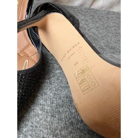 Kurt Geiger London Brixton Lock Charm Stiletto Pump Black, Size EU 35, US 4.5, - Picture 8 of 13